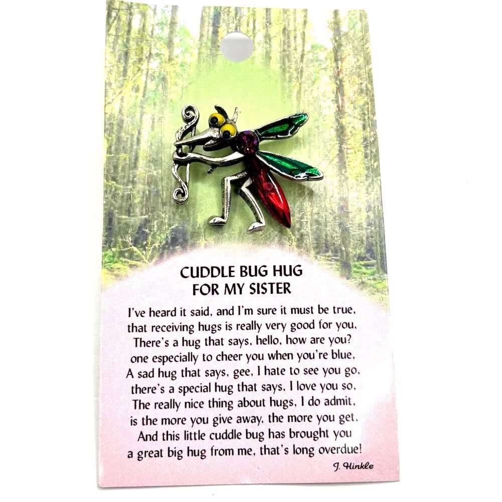 Colorful Rhinestone Love Bug Lapel Pin Brooch